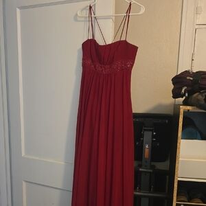 Elegant Red Bridesmaid Dress